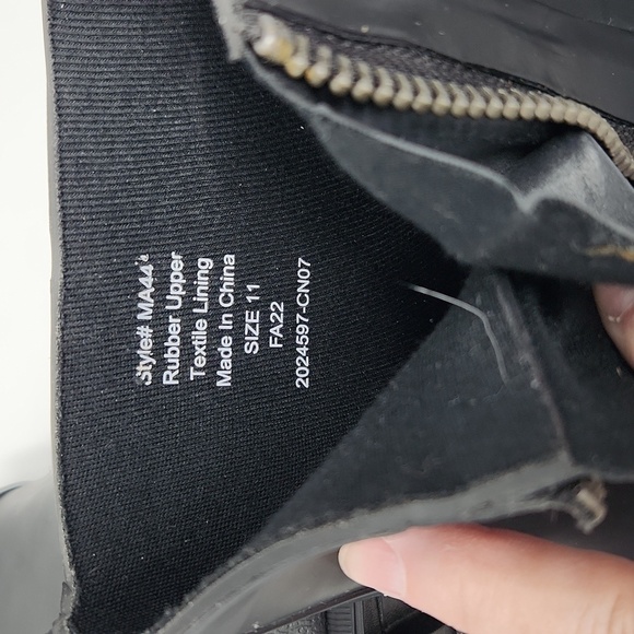 Madewell Zip-up Lugsole Rain Boot Black, sz 11 - Picture 8 of 10